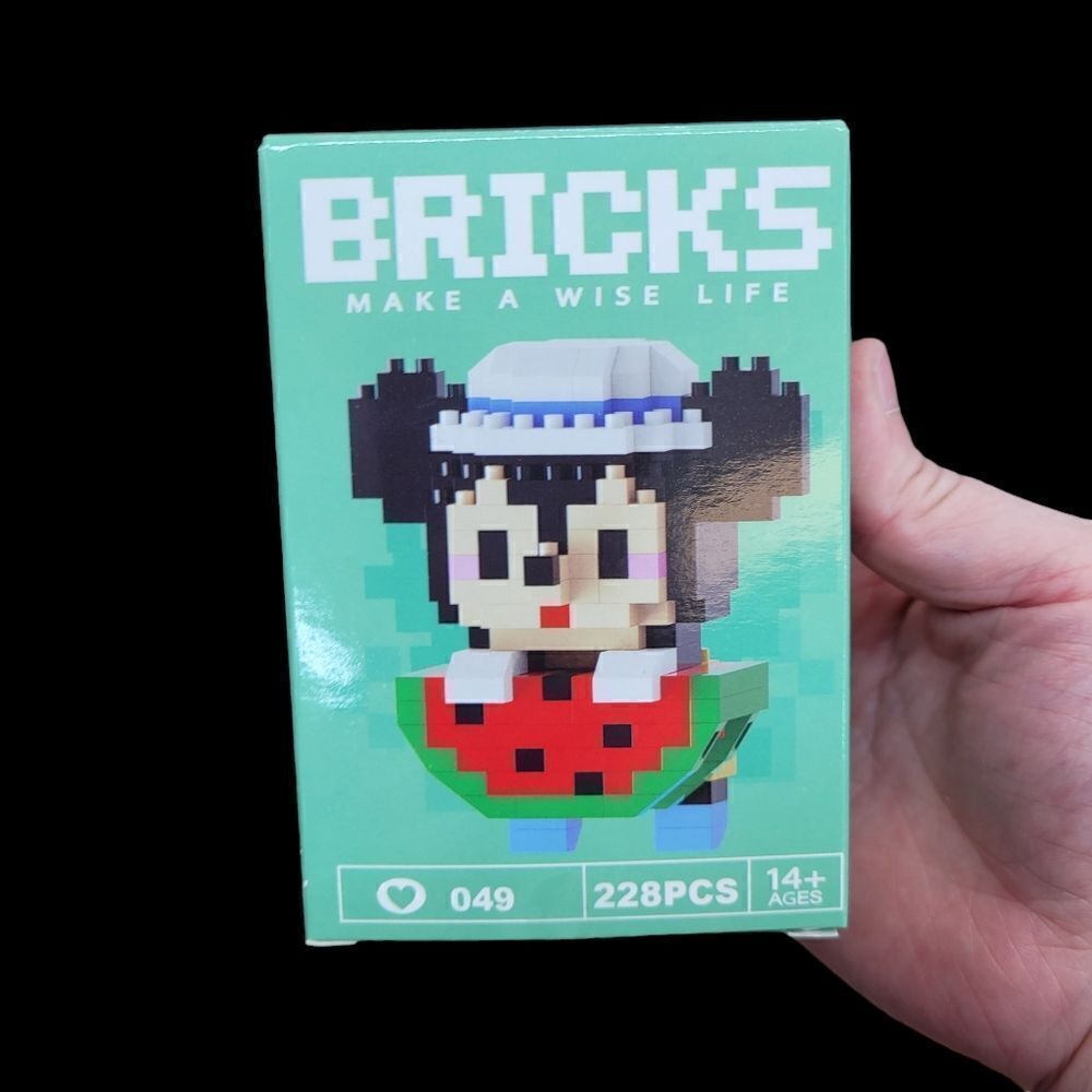 Brand New Disney Mickey Mouse Watermelon Bricks Lego Figure